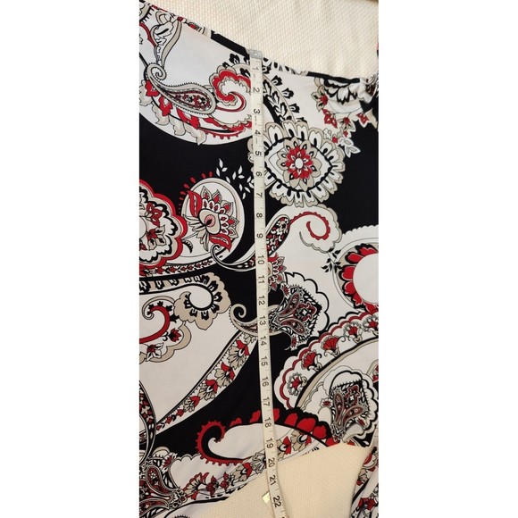 Chicos Womens Size 1‎ US 8 Shift Dress Stretch Paisley Knit Swing 3/4 Sleeves - Picture 6 of 11